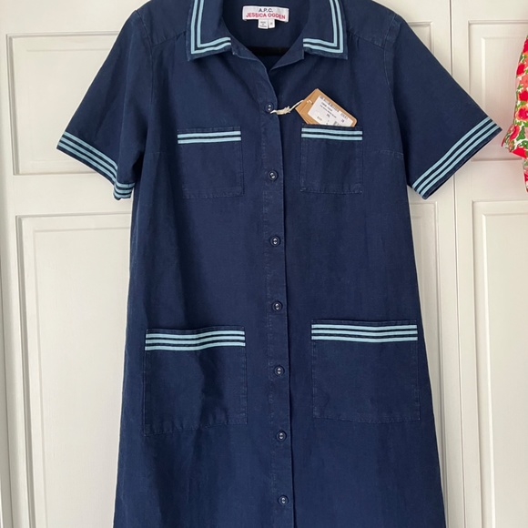 A.P.C. - Indigo Delave dress - USA Size 8 EU size 38 - Picture 12 of 13